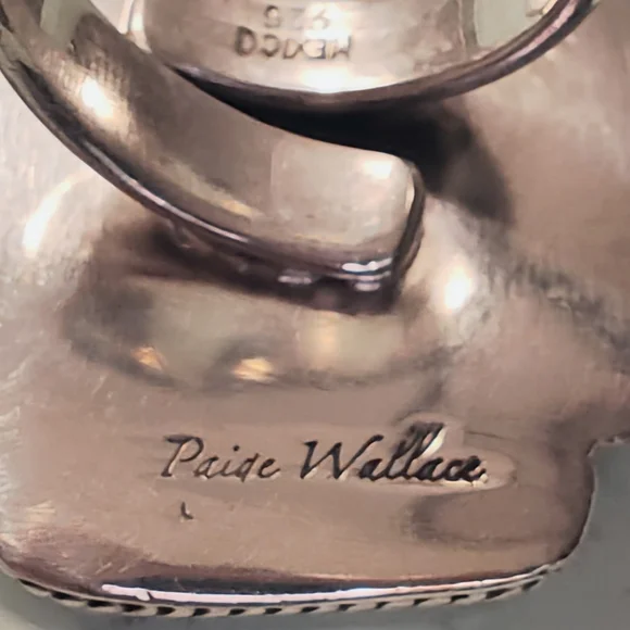 Paige Wallace Rare Vintage Sterling & Turquoise Southwest Cross Statement Ring - Picture 9 of 12